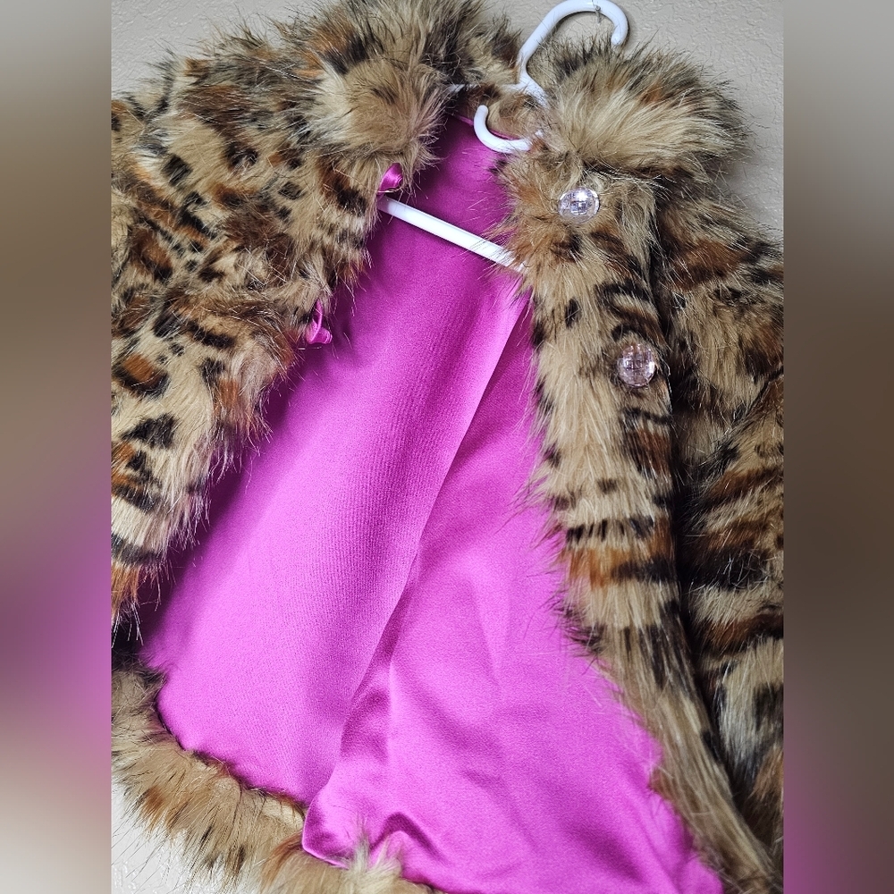 HAUTE BABY Dtm Brown Leopard Sprint Faux Fur - Picture 5 of 5